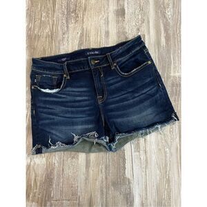 Vigoss Jagger Jeans Shorts Classic Fit Stretch Mid Rise Raw Hem Women’s Sz W28